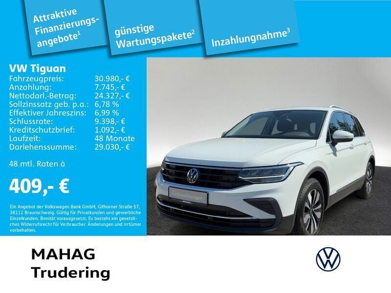Weiß Gebraucht 2023 VW Tiguan Move SUV | 30.980 € (Fairer Preis) - Bild 1/1