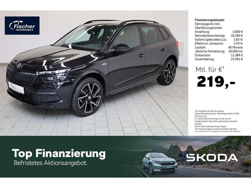 Schwarz Gebraucht 2021 Skoda Kamiq Monte Carlo SUV | 23.380 € (Fairer Preis) - Bild 1/4