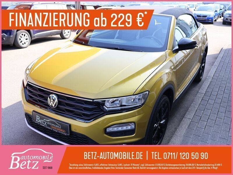 Gelb Gebraucht 2021 VW T-Roc Cabriolet Style Cabrio | 20.990 € (Guter Preis) - Bild 1/4