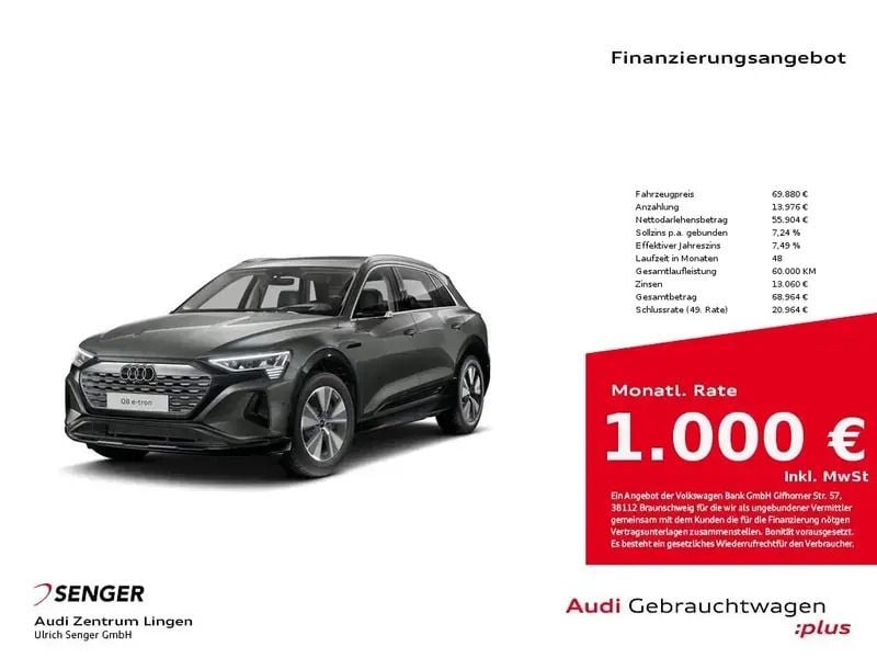 Grau Gebraucht 2023 Audi Q8 e-tron Advanced SUV | 69.880 € (Fairer Preis) - Bild 1/1