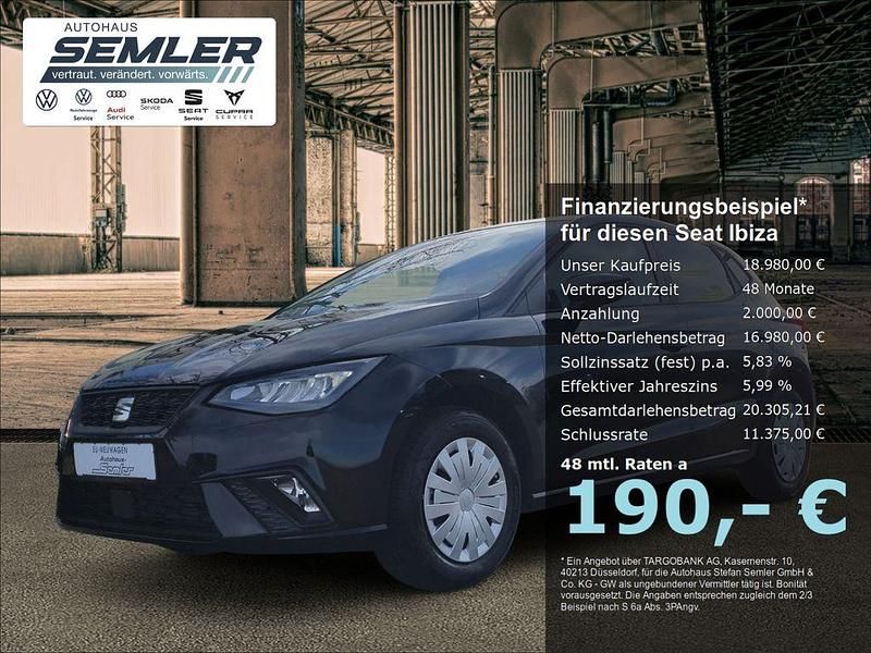 Neu Seat Ibiza Reference 80 PS (58 kW) 2025 Schwarz Limousine