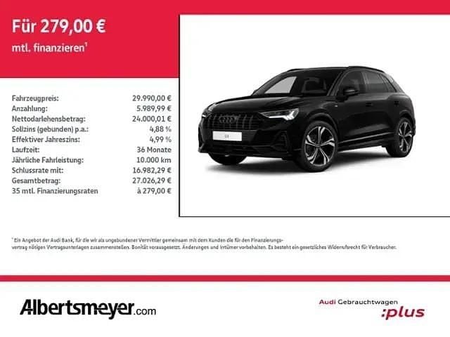 Schwarz Gebraucht 2021 Audi Q3 S-Line SUV | 29.989 € (Etwas zu teuer) - Bild 1/2