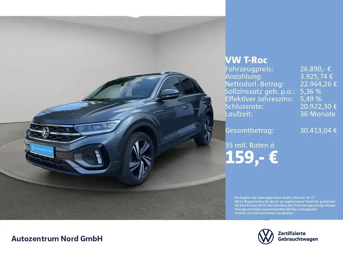 Gebraucht VW T-Roc R-line 150 PS (110 kW) 2024 Indiumgrau metallic SUV