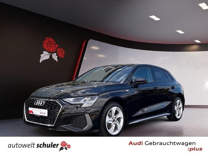 Mythosschwarz metallic Gebraucht 2024 Audi A3 S-Line Limousine | 27.690 € (Guter Preis) - Bild 1/4