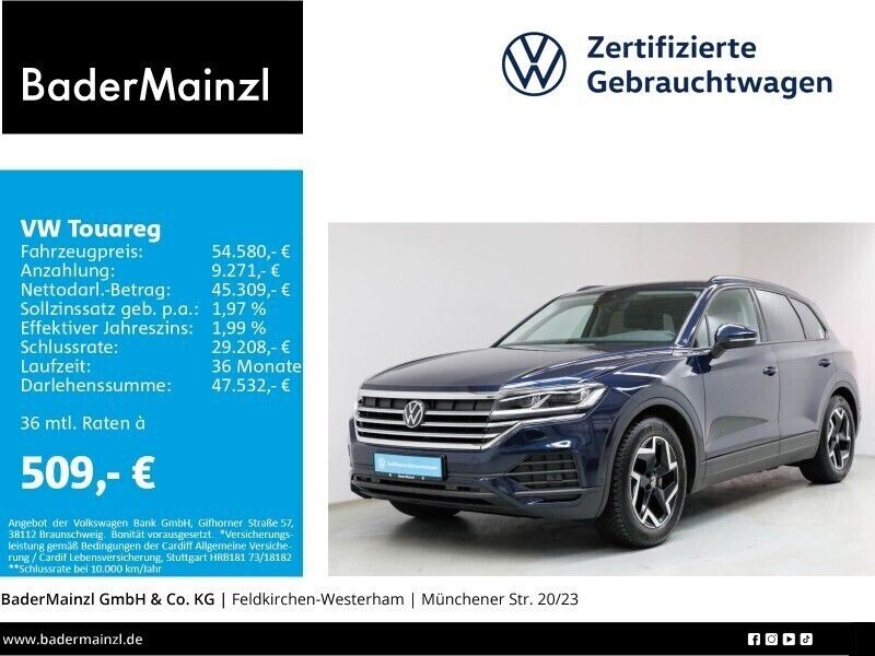 Blau Gebraucht 2024 VW Touareg SUV | 53.110 € (Superpreis) - Bild 1/3