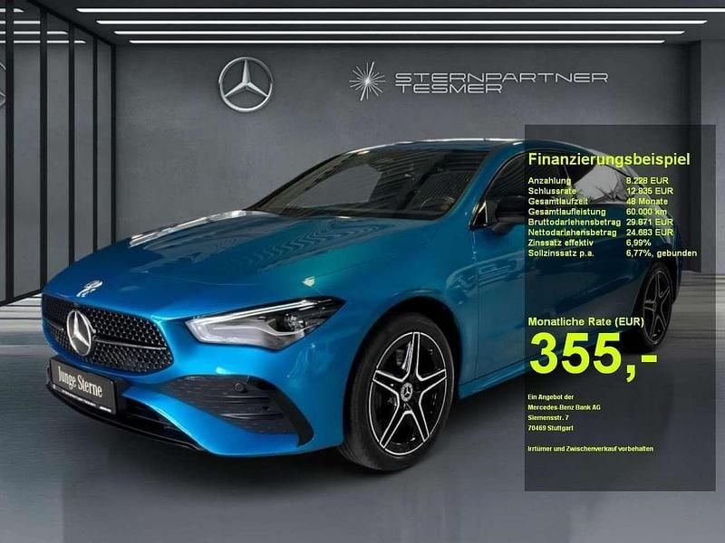 Blau Gebraucht 2024 Mercedes CLA250e Shooting Brake AMG Kombi | 31.980 € (Superpreis) - Bild 1/3