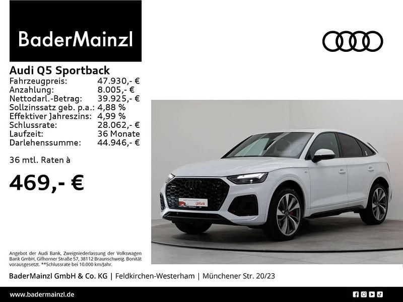 Gletscherweiß metallic Gebraucht 2023 Audi Q5 S-Line SUV | 47.930 € (Etwas zu teuer) - Bild 1/3