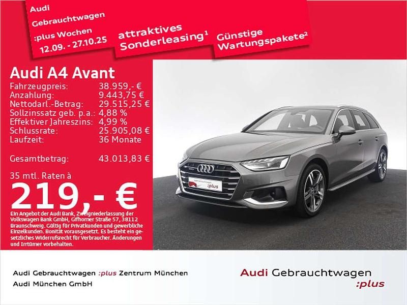 Terragrau metallic Gebraucht 2022 Audi A4 Advanced Kombi | 38.959 € (Teuer) - Bild 1/2