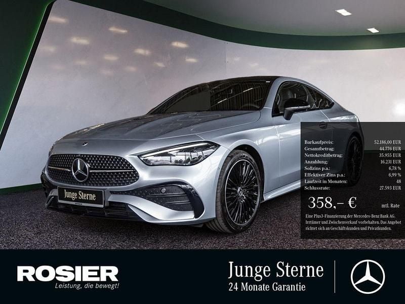 Silber / hightechsilber (metallic) Gebraucht 2024 Mercedes 220 AMG Coupé | 52.186 € - Bild 1/3