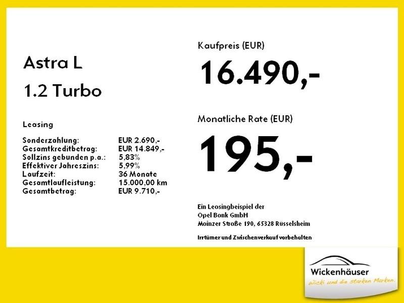 Gebraucht Opel Astra Elegance 131 PS (96 kW) 2022 Diamant schwarz/karbon schwarz Limousine