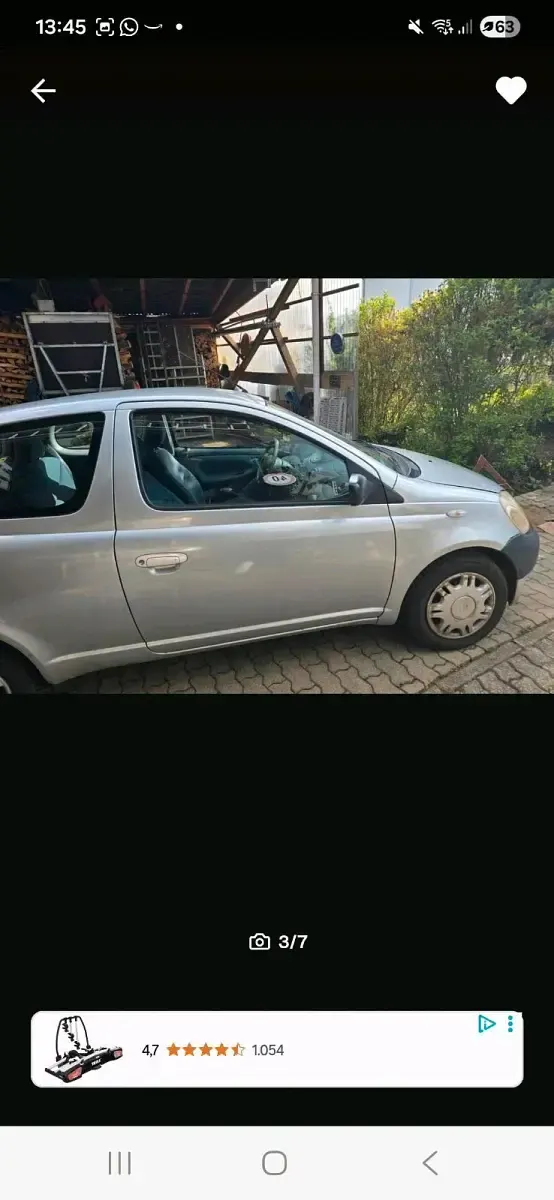 Gebraucht Toyota Yaris 68 PS (50 kW) 2002 Silber Kleinwagen