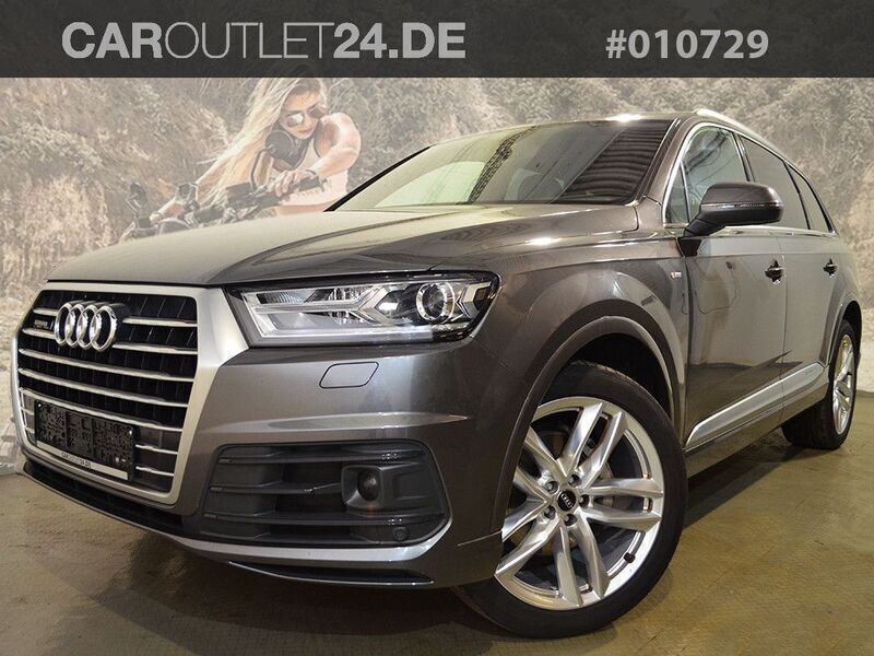 Grau samuraigrau (metallic) Gebraucht 2018 Audi Q7 S-Line SUV | 57.980 € - Bild 1/4