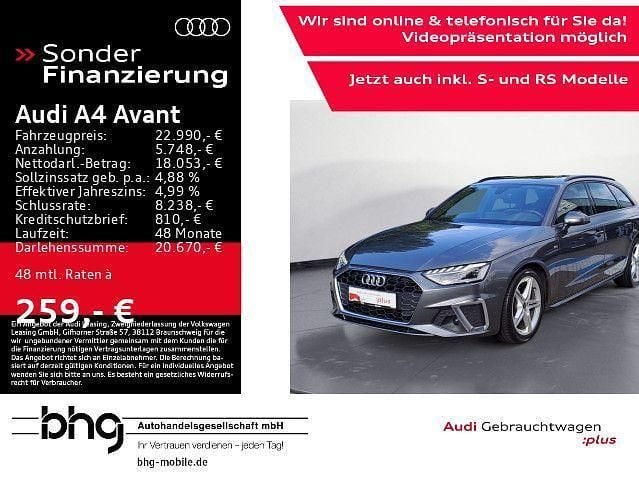 Grau Gebraucht 2021 Audi A4 S-Line Kombi | 22.990 € (Guter Preis) - Bild 1/4