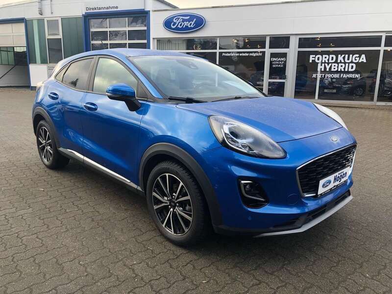 Dynamicblau metallic Gebraucht 2020 Ford Puma Titanium Coupé | 19.900 € (Fairer Preis) - Bild 1/4