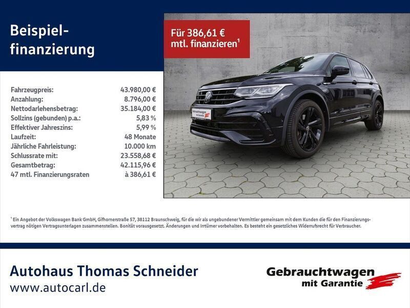 Deep black perleffekt Gebraucht 2023 VW Tiguan R-line SUV | 43.980 € (Teuer) - Bild 1/4