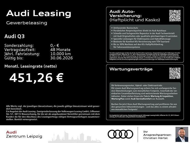 Gebraucht Audi Q3 S-Line 150 PS (110 kW) 2025 Grau SUV