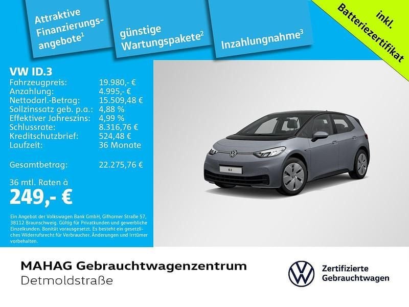 Gebraucht VW ID.3 Pro Performance 150 kW (204 PS) 2022 Grau Kleinwagen