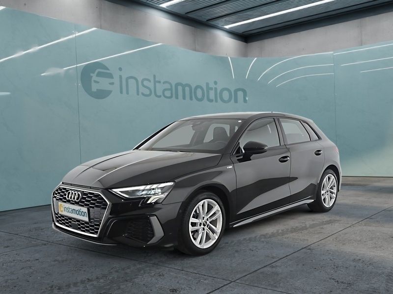 Schwarz Gebraucht 2022 Audi A3 Sportback S-Line Limousine | 32.530 € (Fairer Preis) - Bild 1/3