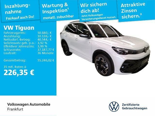 Oryxweiß perlmutteffekt/oryxwe Gebraucht 2025 VW Tiguan R-line SUV | 50.680 € (Fairer Preis) - Bild 1/4