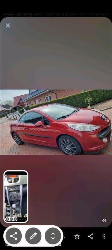Rot Gebraucht 2007 Peugeot 207 CC Cabrio | 2.750 € (Fairer Preis) - Bild 1/4