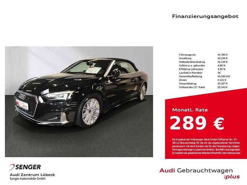 Mythosschwarz metallic Gebraucht 2023 Audi A5 Cabriolet Advanced Plus Cabrio | 41.380 € (Fairer Preis) - Bild 1/4