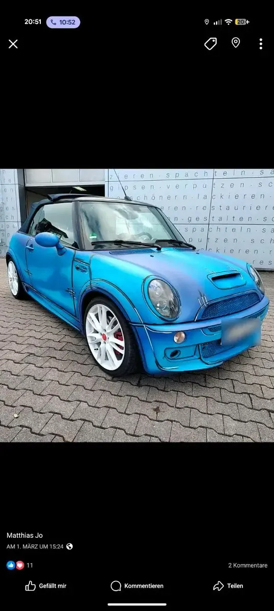 Usata Mini Cooper Cabriolet 211 CV (155 kW) 2006 Blu Cabrio