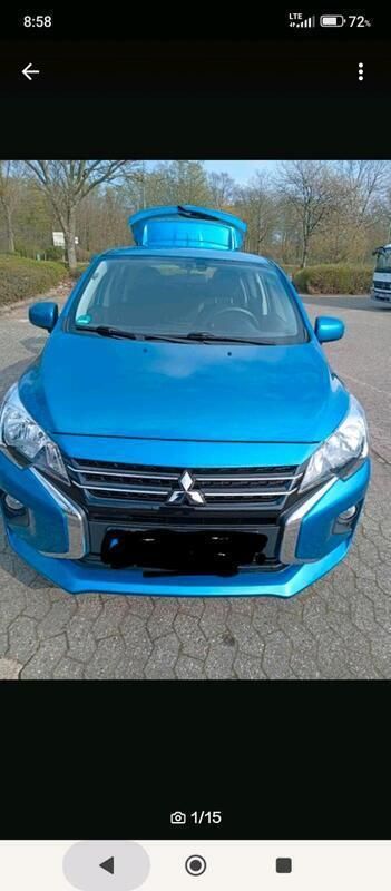 Blau Gebraucht 2021 Mitsubishi Space Star Kleinwagen | 8.299 € (Superpreis) - Bild 1/4
