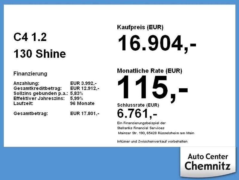 Gebraucht Citroën C4 Shine 131 PS (96 kW) 2023 Blau Limousine