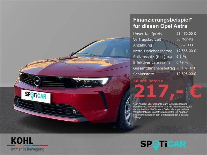 Metallic) (rot Gebraucht 2024 Opel Astra Elegance Limousine | 23.450 € (Guter Preis) - Bild 1/4
