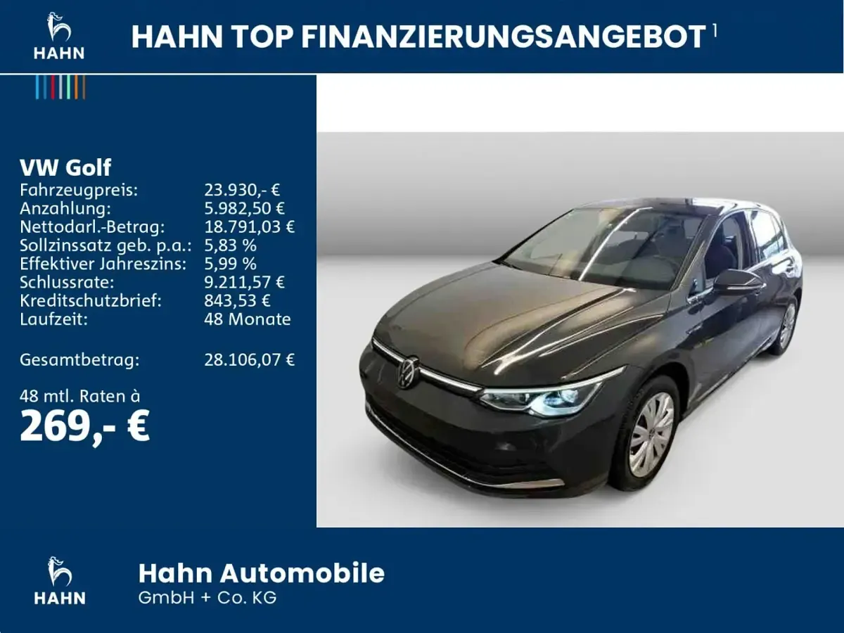 Gebraucht VW Golf VIII Style 190 PS (139 kW) 2024 Grau Limousine