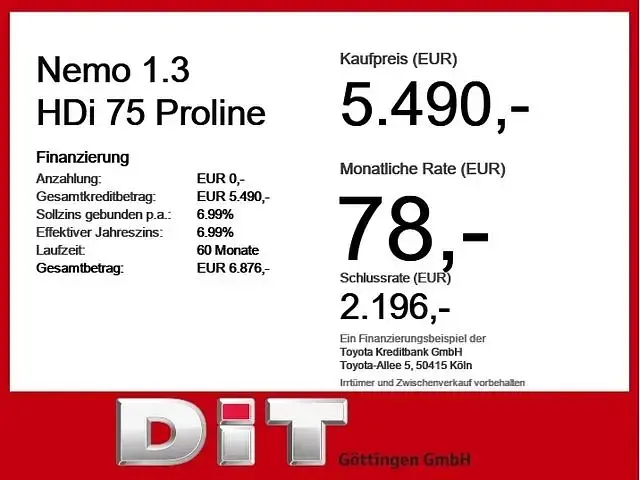 Occasion Citroën Nemo Proline 75 ch (55 kW) 2014 Monospace