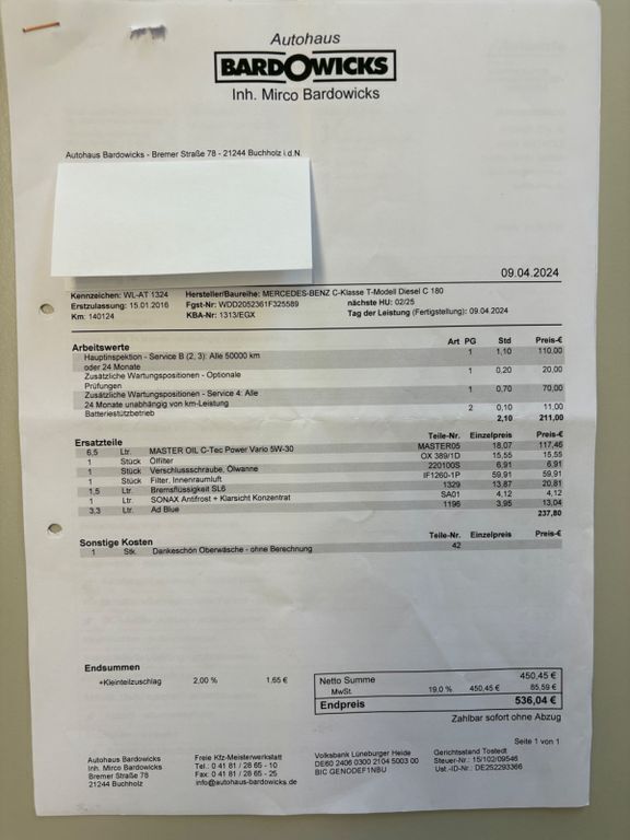 Schwarz Gebraucht 2016 Mercedes C180 Exclusive Limousine | 11.990 € (Superpreis) - Bild 1/1