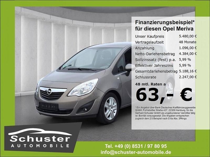 Braun Gebraucht 2011 Opel Meriva Design Edition Van / Kleinbus | 5.480 € (Guter Preis) - Bild 1/3