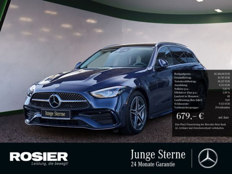 Blau / sodalithblau Gebraucht 2024 Mercedes C220 Sport Edition Kombi | 48.430 € - Bild 1/4