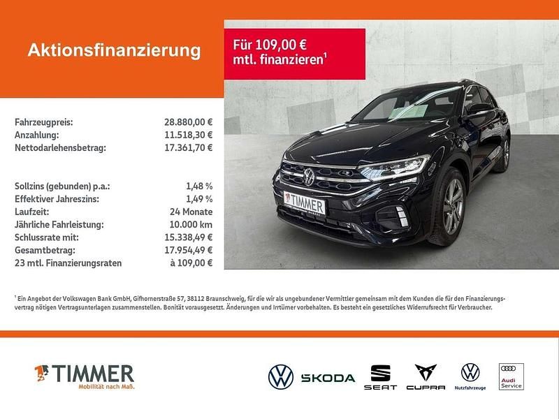 Gebraucht VW T-Roc R-line 150 PS (110 kW) 2025 Schwarz SUV