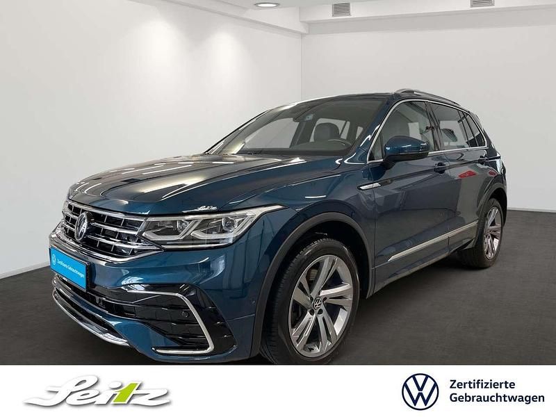 Nightshade blue metallic Gebraucht 2022 VW Tiguan R-line SUV | 33.299 € (Superpreis) - Bild 1/3