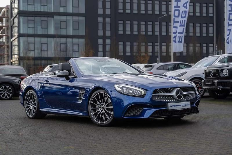 Blau Gebraucht 2017 Mercedes SL400 AMG line Cabrio | 57.980 € (Teuer) - Bild 1/4