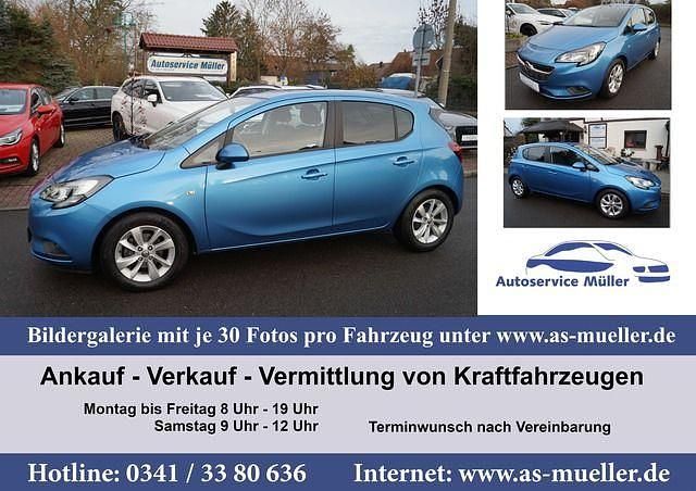 Blau Gebraucht 2016 Opel Corsa Limousine | 8.950 € (Fairer Preis) - Bild 1/4