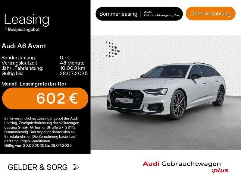 Gletscherweiß metallic Gebraucht 2024 Audi A6 S-Line Kombi | 59.980 € - Bild 1/2