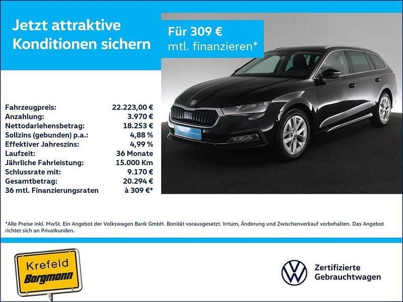 Schwarz / blackmagic Gebraucht 2021 Skoda Octavia Style Kombi | 22.223 € (Fairer Preis) - Bild 1/4