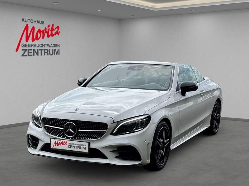 Weiss Gebraucht 2019 Mercedes C200 AMG line Cabrio | 32.490 € (Fairer Preis) - Bild 1/4