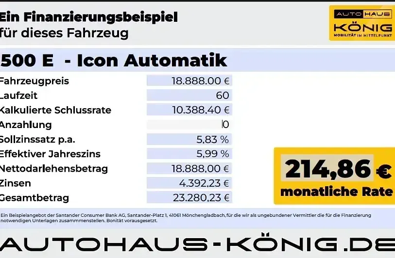Gebraucht Fiat 500e Icon 86 kW (118 PS) 2023 Schwarz Kleinwagen