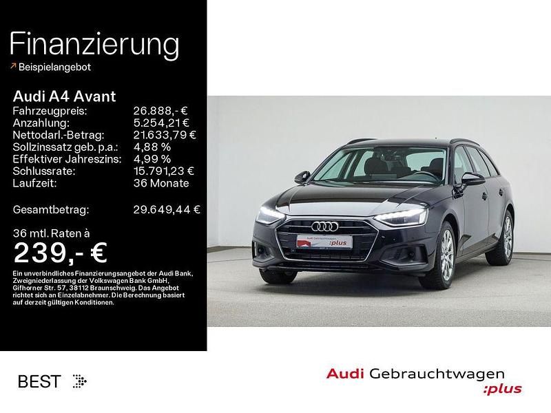 Brillantschwarz Gebraucht 2023 Audi A4 Kombi | 26.888 € (Fairer Preis) - Bild 1/4