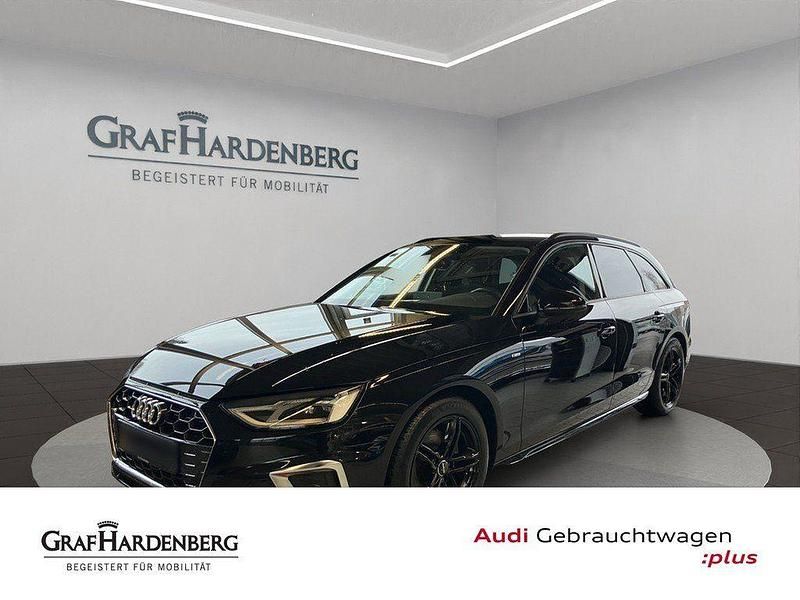 Mythosschwarz metallic Gebraucht 2022 Audi A4 S-Line Kombi | 27.930 € (Fairer Preis) - Bild 1/4