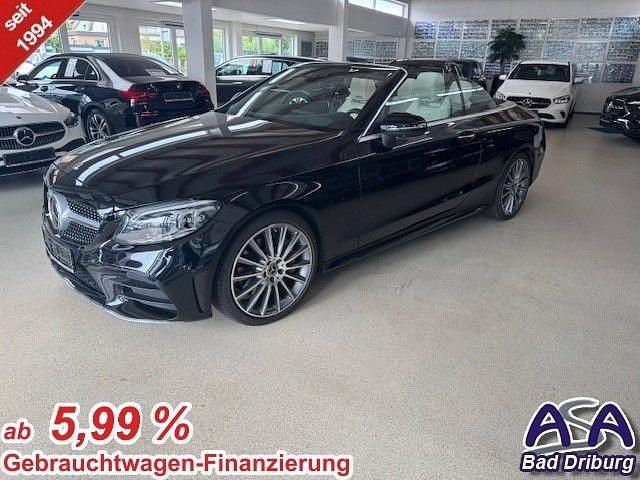 Obsidianschwarz Gebraucht 2021 Mercedes C300 AMG line Cabrio | 44.990 € (Fairer Preis) - Bild 1/3