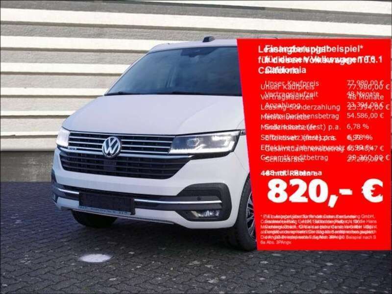 Weiß Gebraucht 2022 VW T6.1 California Van | 77.980 € - Bild 1/4