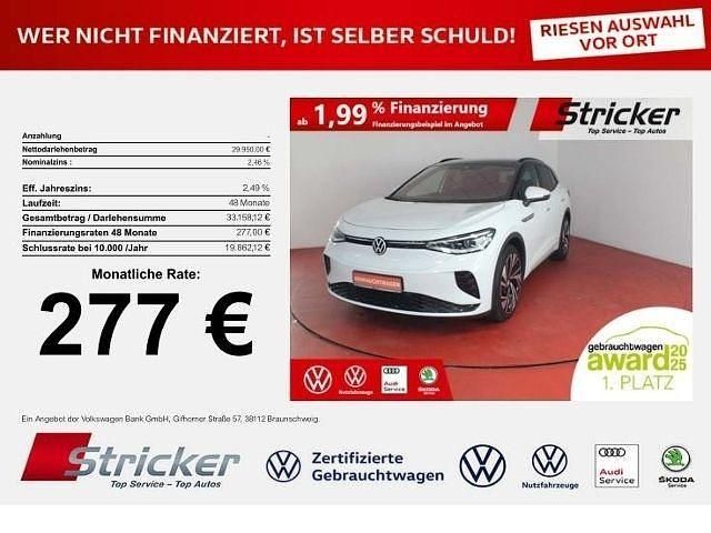 Gletscherweiß metallic Gebraucht 2022 VW ID.4 GTX SUV | 29.949 € (Superpreis) - Bild 1/4
