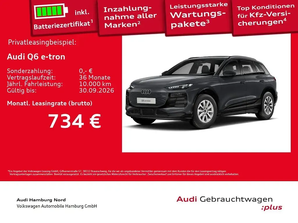 Gebraucht Audi Q6 e-tron Performance 225 kW (306 PS) 2025 Magnetgrau SUV