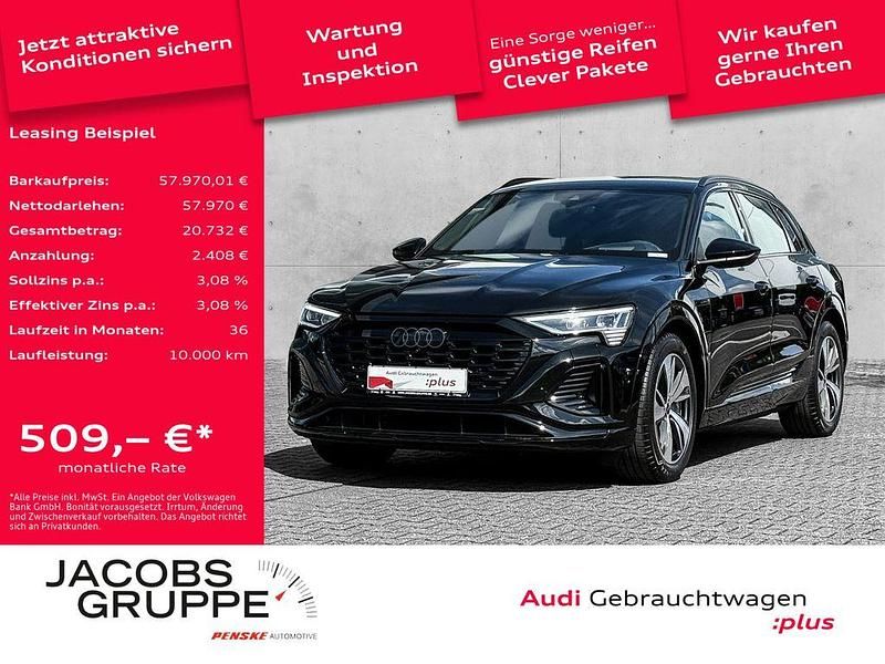 Mythosschwarz metallic Gebraucht 2024 Audi Q8 e-tron S-Line SUV | 57.970 € (Etwas zu teuer) - Bild 1/4