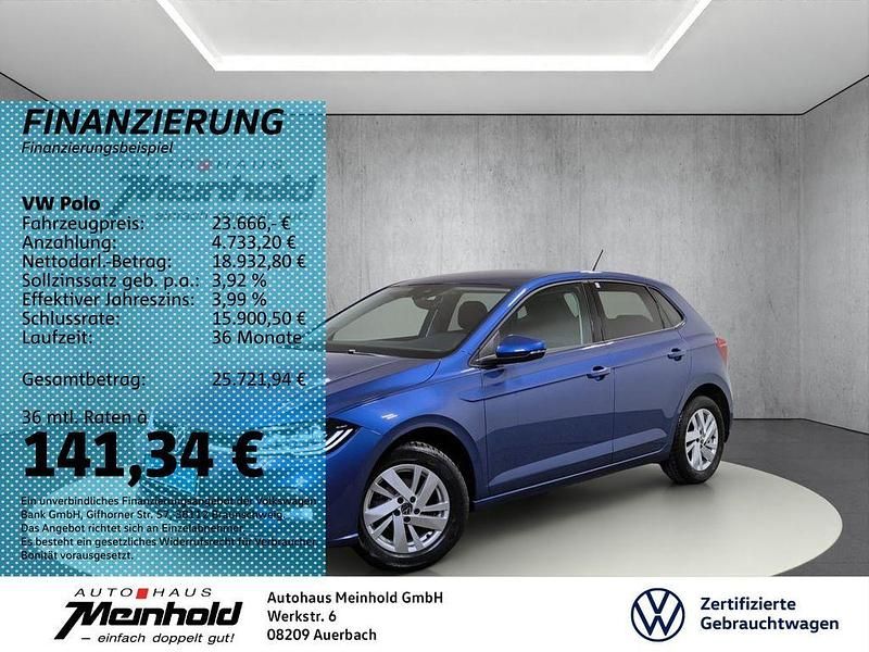 Blau Gebraucht 2024 VW Polo IQ Drive Limousine | 23.666 € (Etwas zu teuer) - Bild 1/4